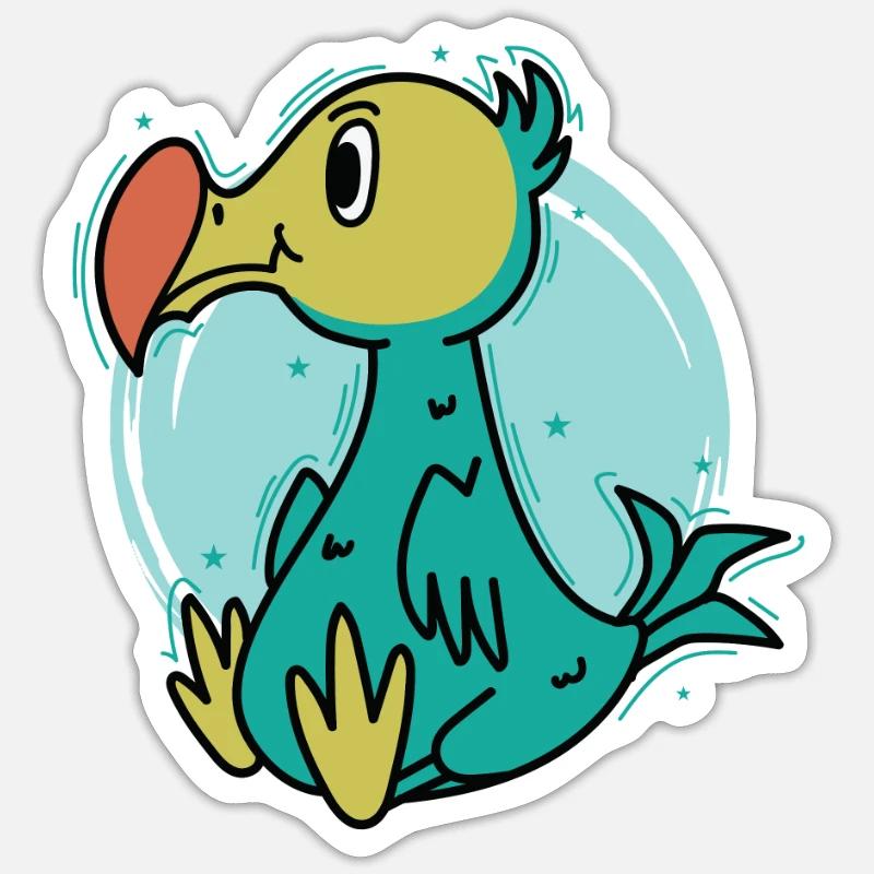 Dodo Vogel von Mauritius Insel - Sticker Größe S (10 x 10 cm) - Mattweiß