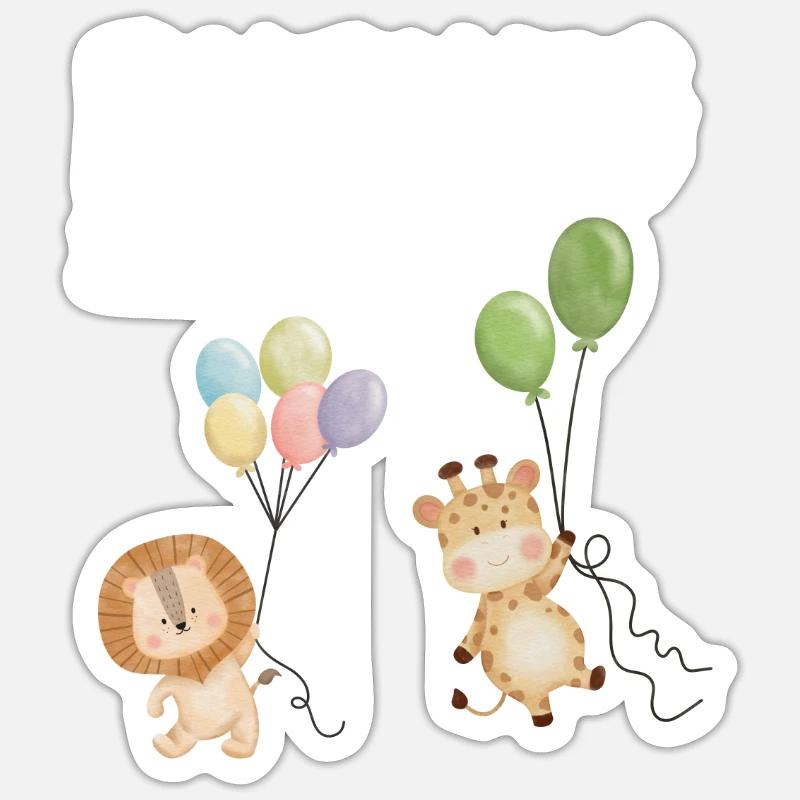 Future Zoologist Birthday Wildlife - Sticker taille S (10 x 10 cm) - blanc mat