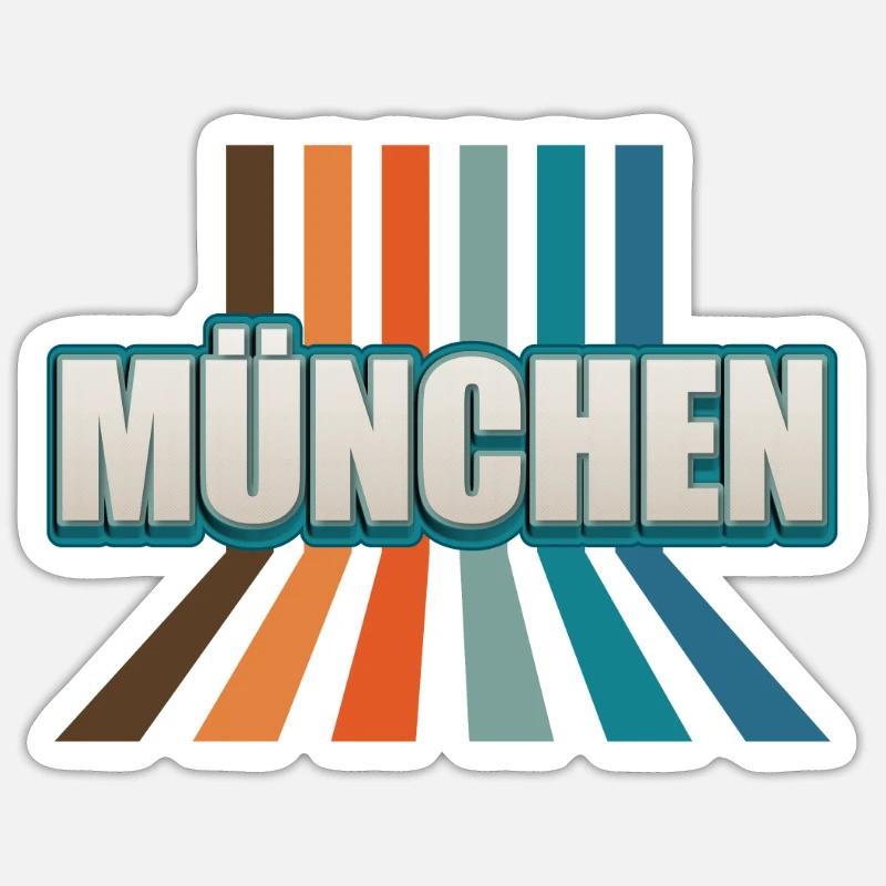 Münchnerin Münchner München - Sticker Größe S (10 x 10 cm) - Mattweiß