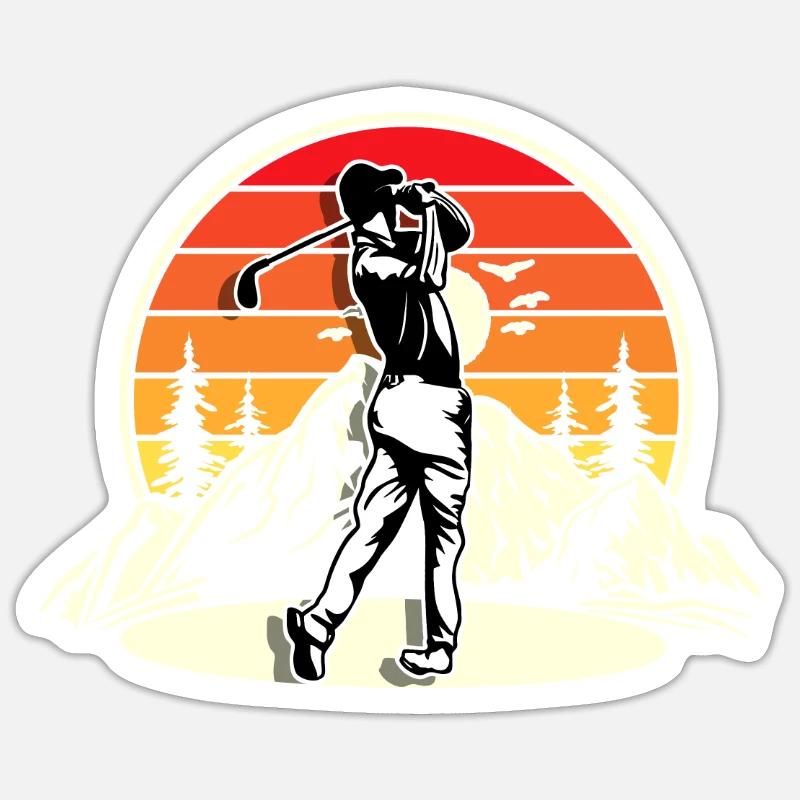 Golfeurs de golf Sticker taille S (10 x 10 cm)