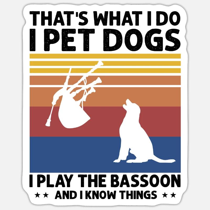 Bagpipes for bagpipe instructors and bagpipers - Sticker size S (10 x 10 cm) - white matte