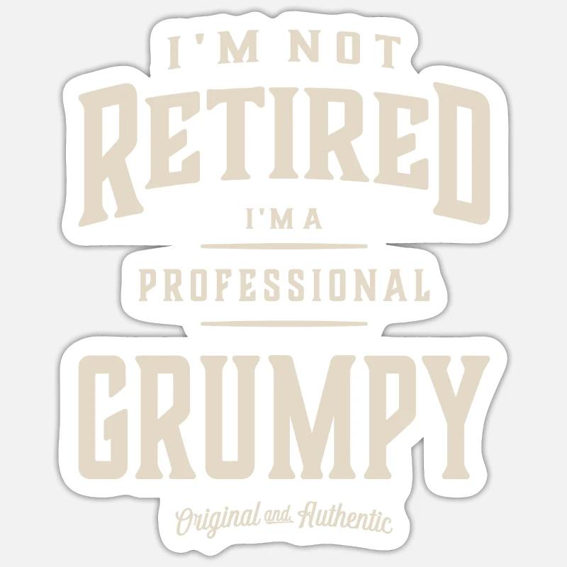Professionell Grumpy - Papa Opa Edition Sticker Größe S (10 x 10 cm)