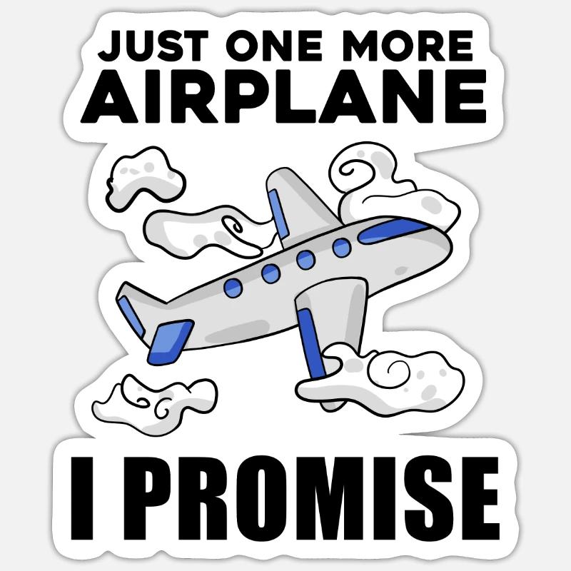 Flugzeug Pilot Spruch Geschenk - Sticker Größe S (10 x 10 cm) - Mattweiß