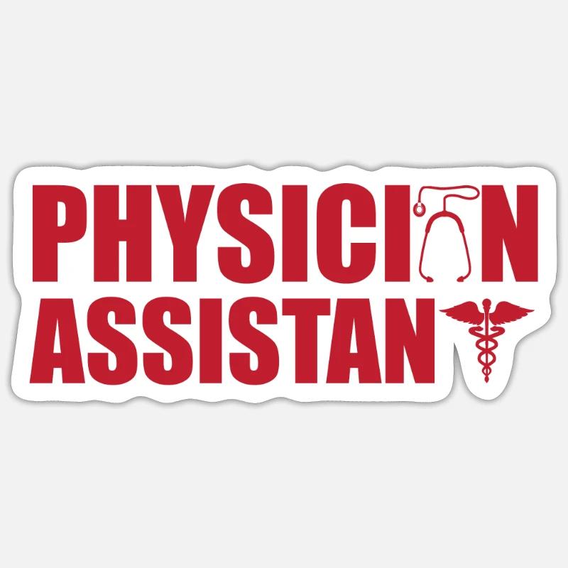 Physician's assistant - Sticker size S (10 x 10 cm) - white matte