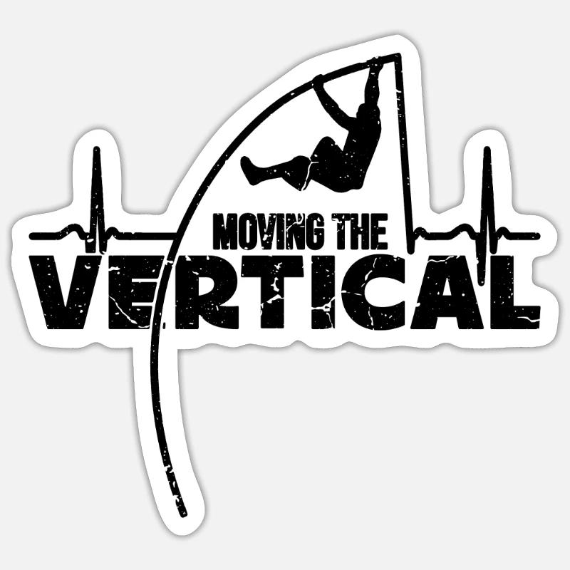 Moving The Vertical Pole Jumping Pole Vaulter Sticker Größe S (10 x 10 cm)