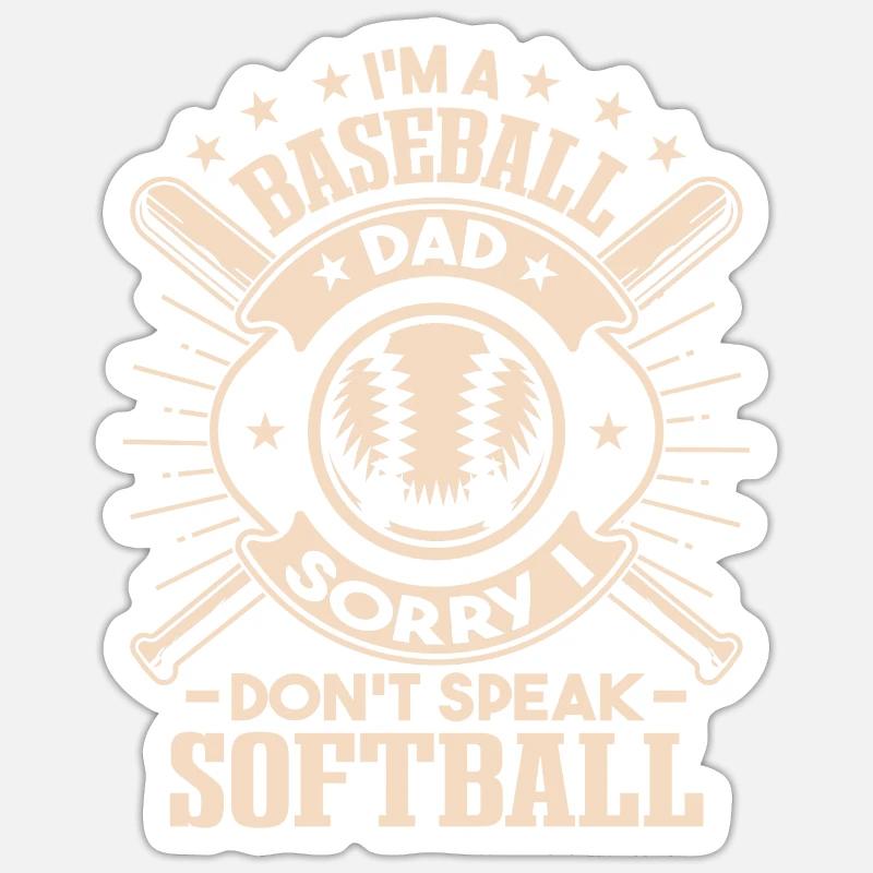 I'm A Baseball Dad - Sticker size S (10 x 10 cm) - white matte