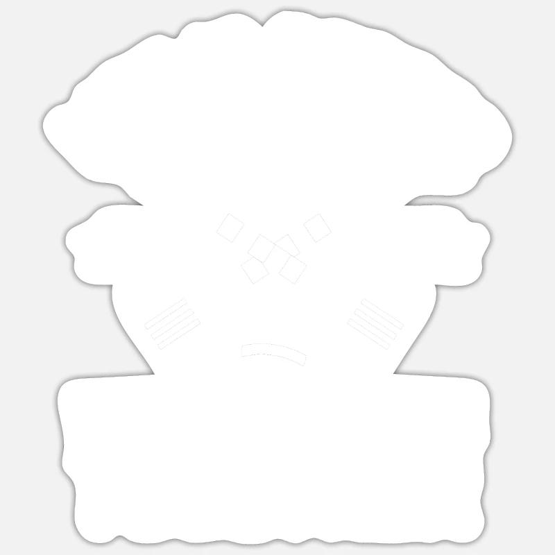 Krocket - Sticker Größe S (10 x 10 cm) - Mattweiß