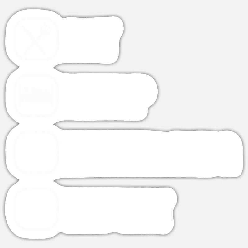 Eat Sleep Biohacking Repeat Sticker size S (10 x 10 cm)