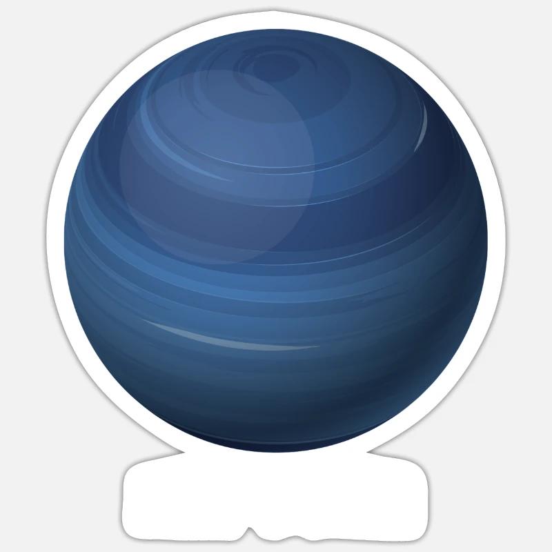 Neptune - Sticker size S (10 x 10 cm) - white matte