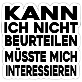 lustig - Sticker Größe S (10 x 10 cm) - Mattweiß - Vorne