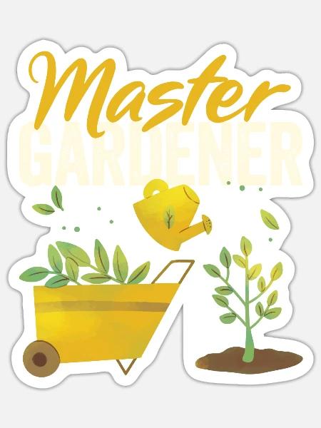 Meistergärtner Heilpflanzenliebhaber Kräuter - Sticker Größe S (10 x 10 cm) - Mattweiß