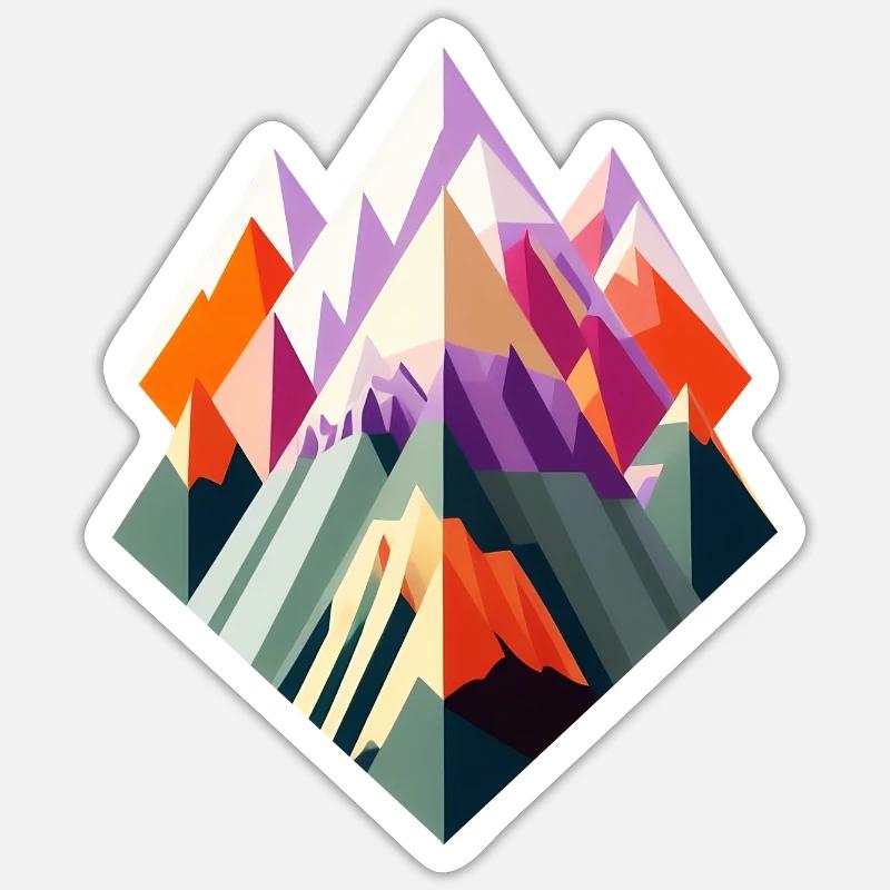 Monts Vector 02 Sticker taille S (10 x 10 cm)