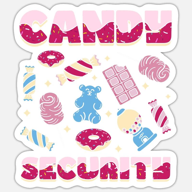 Candy Security - Sticker size S (10 x 10 cm) - white matte