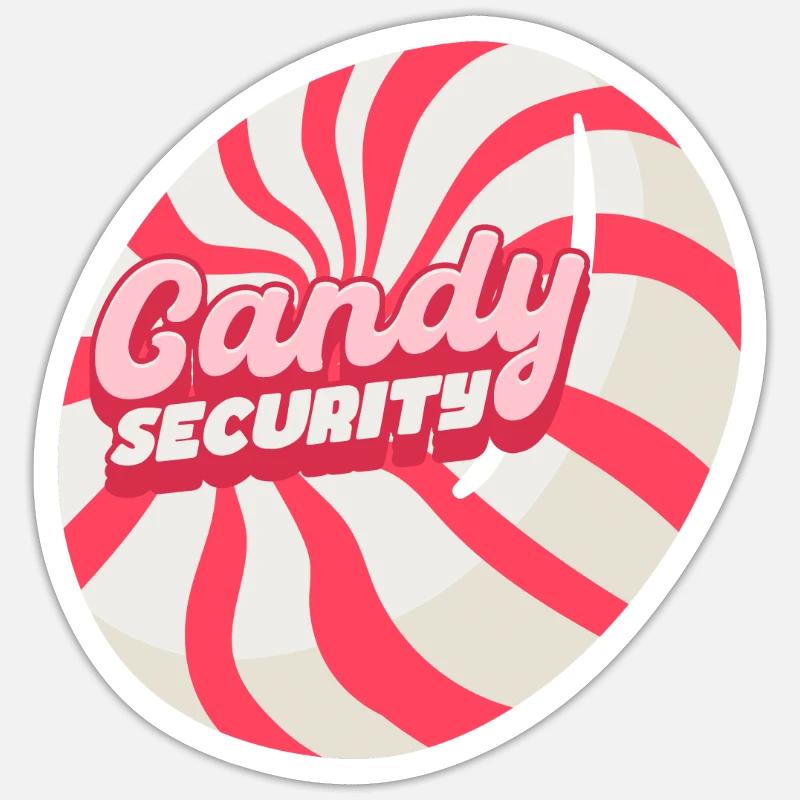 Candy Security - Sticker size S (10 x 10 cm) - white matte