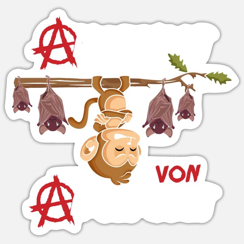 Angepisst von Angepasst Rebell Be Different Affe Sticker Größe S (10 x 10 cm)