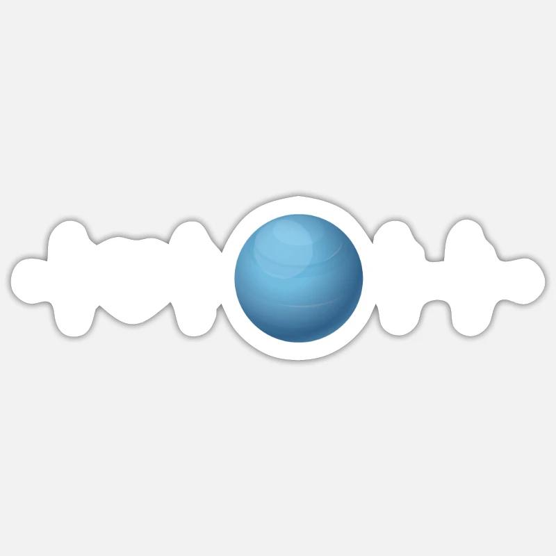 Uranus - Sticker Größe S (10 x 10 cm) - Mattweiß