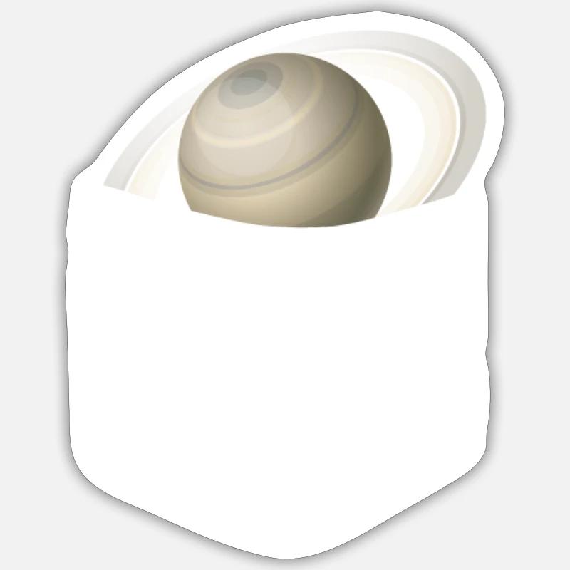 Saturn - Sticker size S (10 x 10 cm) - white matte