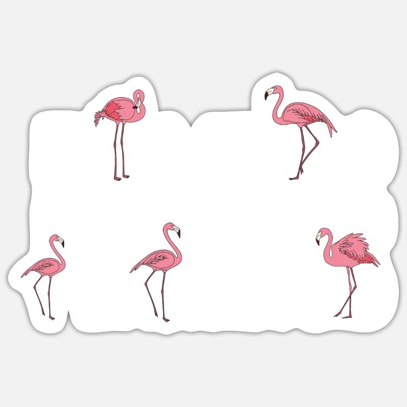 Flamant Sticker taille S (10 x 10 cm)