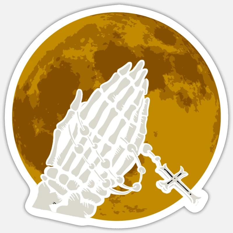 Praying Skeletal Hands - Gothic Gothic Sticker size S (10 x 10 cm)