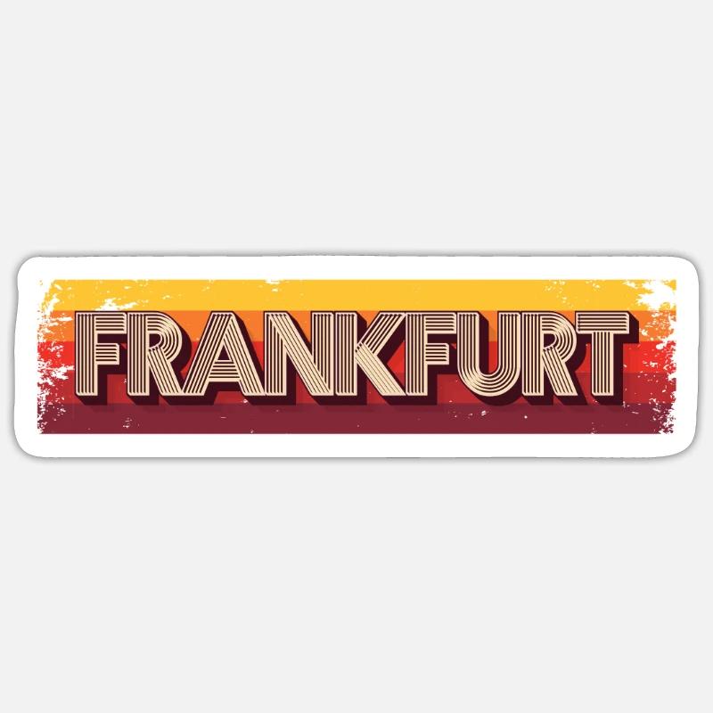 Francfort Francfort - Sticker taille S (10 x 10 cm) - blanc mat