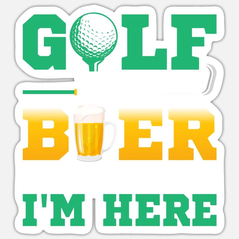 Golf And Beer That's Why I'm Here Par Tee Golfing Sticker size S (10 x 10 cm)