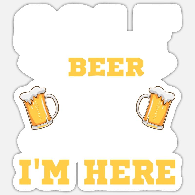 Golf And Beer That's Why I'm Here Golfing Par Tee Sticker size S (10 x 10 cm)