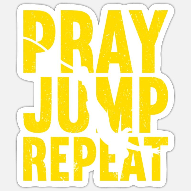 Bungee Jump Bungee Jumping - Sticker size S (10 x 10 cm) - white matte