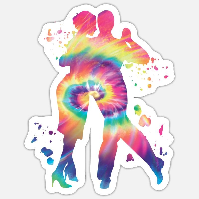 Argentine Tango Dancing Milonga Vals - Sticker size S (10 x 10 cm) - white matte