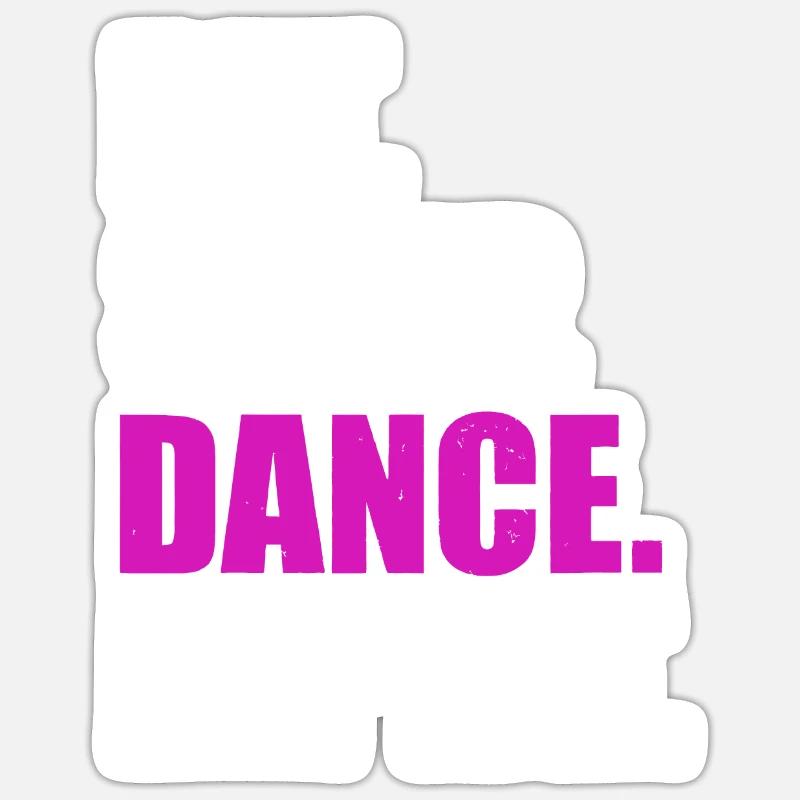 Manger Sommeil Danse Répéter - Sticker taille S (10 x 10 cm) - blanc mat