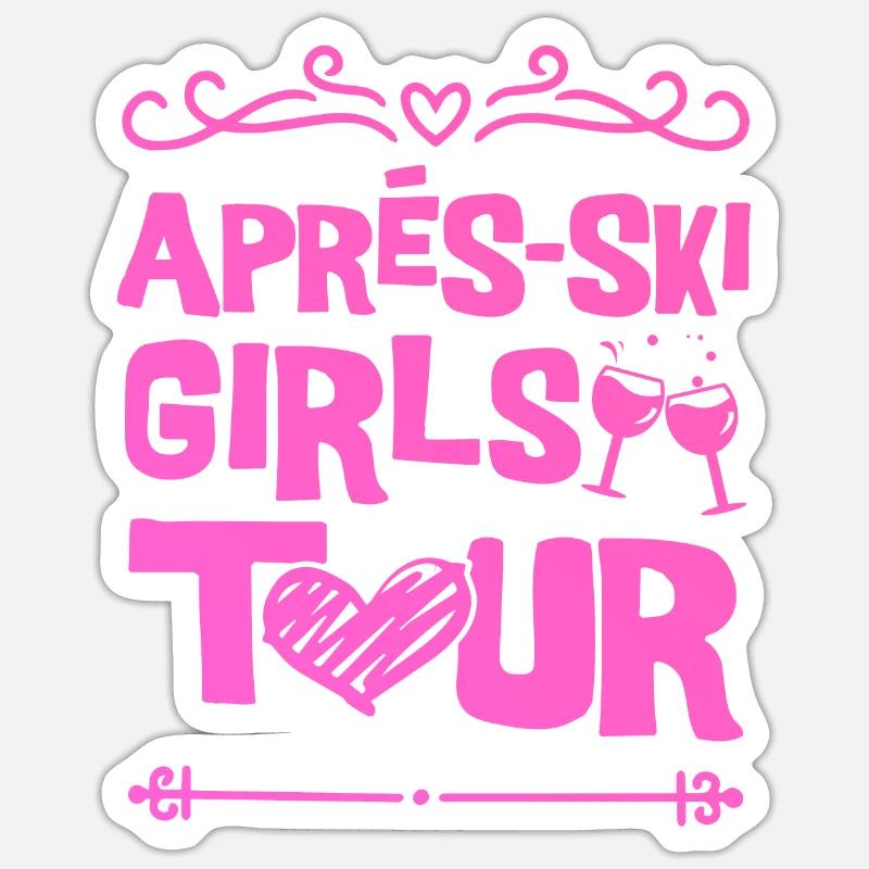 Équipe de fête après-ski - Sticker taille S (10 x 10 cm) - blanc mat