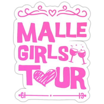 Malle Party Team - Sticker Größe S (10 x 10 cm) - Mattweiß - Vorne