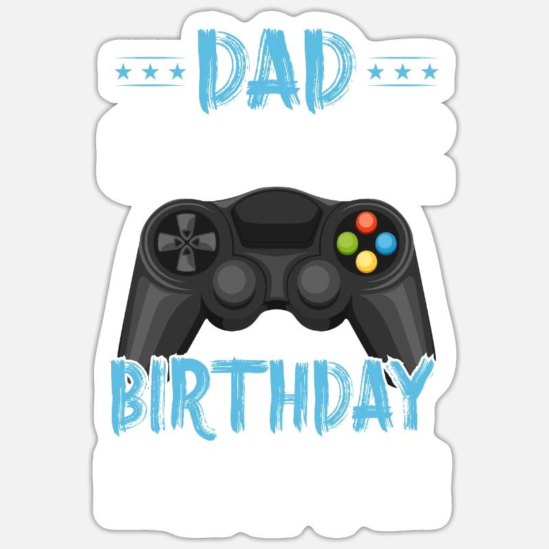 Best Gaming Dad Controller Fun Game Stick Papa Sticker size S (10 x 10 cm)