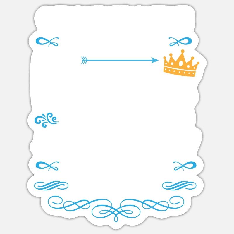 Es war einmal ein König. Januar 2007 Geburtstag Sticker Größe S (10 x 10 cm)