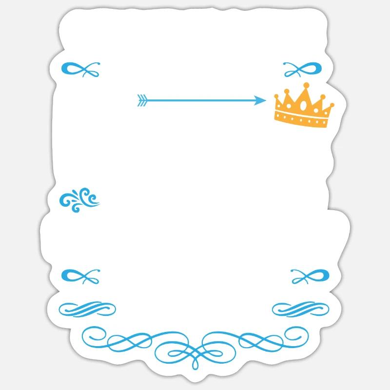 Es war einmal ein König. Dezember 2007 Geburtstag Sticker Größe S (10 x 10 cm)