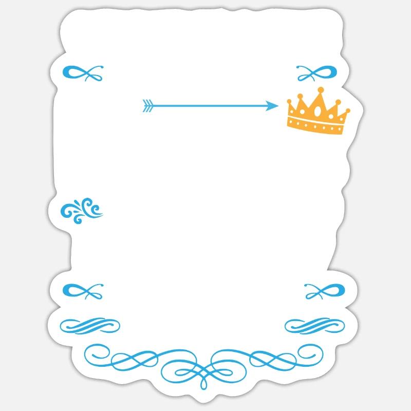 Es war einmal ein König. März 2007 Geburtstag Sticker Größe S (10 x 10 cm)