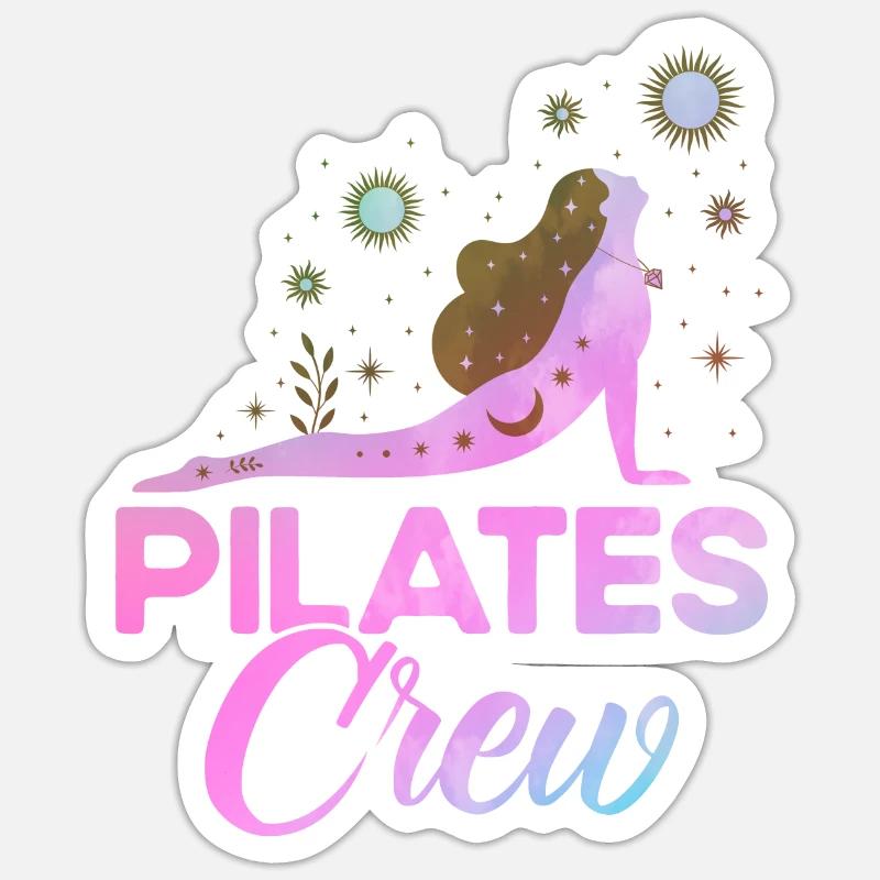 Pilates Pilates Crew Gift - Sticker size S (10 x 10 cm) - white matte
