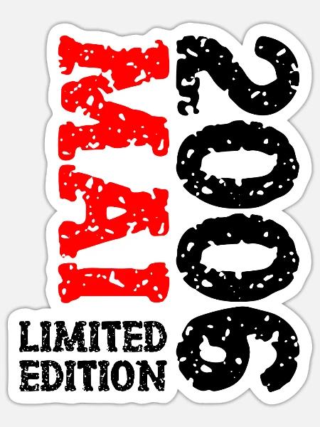 2006 Mai Limited Edition Geburtstag Geschenk - Sticker Größe S (10 x 10 cm) - Mattweiß