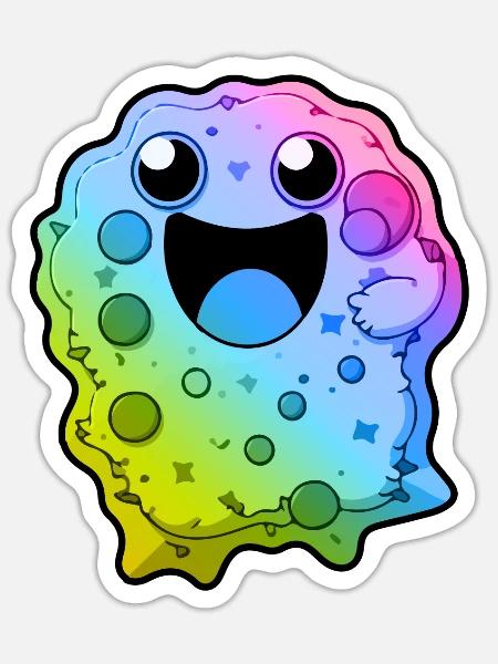 Kekse Comic Bunt - Sticker Größe S (10 x 10 cm) - Mattweiß