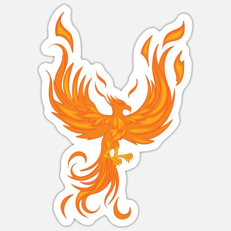 Phoenix Bird Mythical Creatures - Sticker size S (10 x 10 cm) - white matte