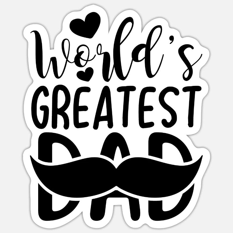 World's Greatest Dad - Sticker Größe S (10 x 10 cm) - Mattweiß