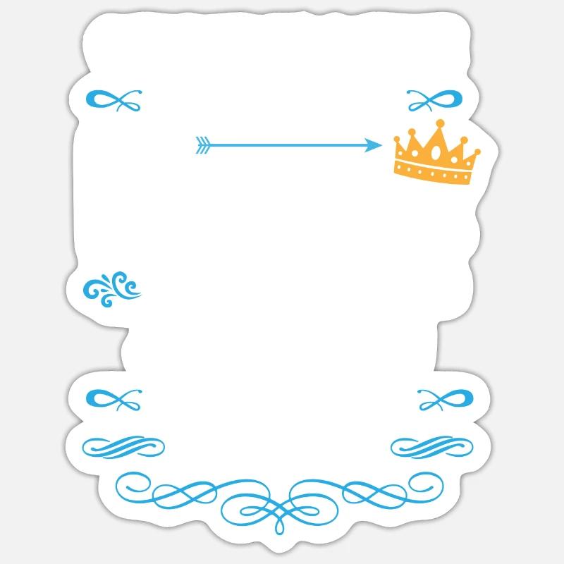 Es war einmal ein König. Juni 2006 Geburtstag Sticker Größe S (10 x 10 cm)