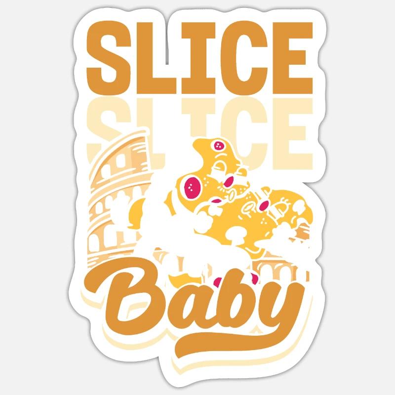 Trancher bébé - Sticker taille S (10 x 10 cm) - blanc mat