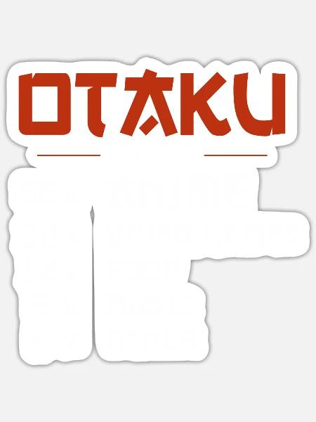 Otaku lifestyle anime liebhaber - Sticker Größe S (10 x 10 cm) - Mattweiß