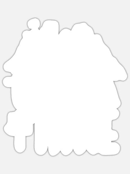 Wandern Natur Wandern Wandern Outdoor Lustig Wandern Wandern - Sticker Größe S (10 x 10 cm) - Mattweiß