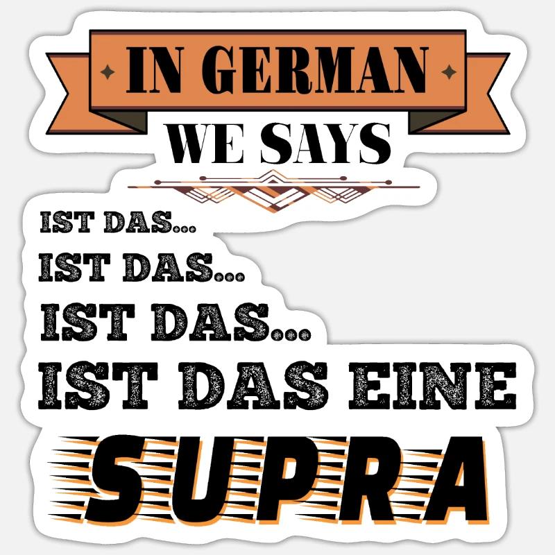 Ist das eine Supra??? - Sticker Größe S (10 x 10 cm) - Mattweiß