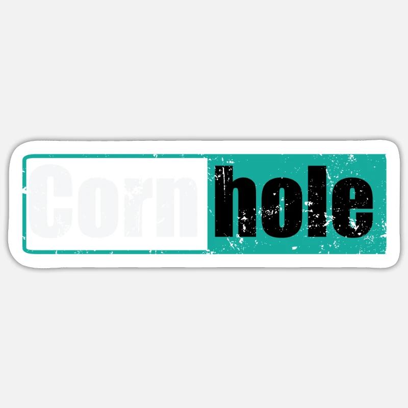 Cornhole Spiel Freizeit Hobby Sticker Größe S (10 x 10 cm)