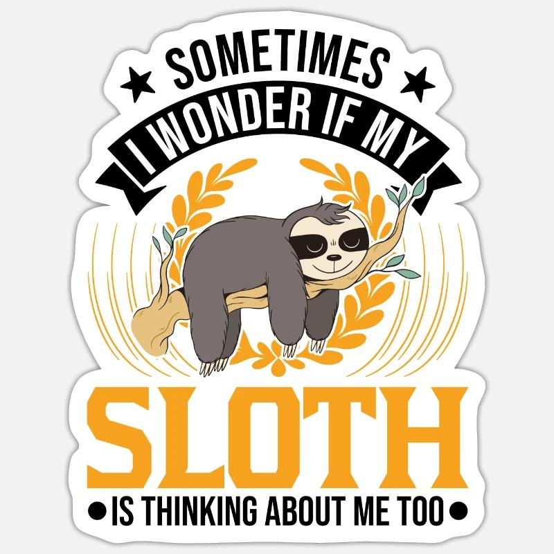 Sloth Lover Sticker size S (10 x 10 cm)