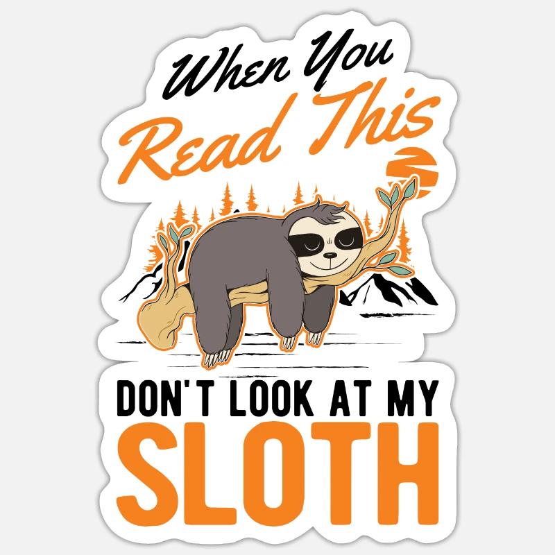 Sloth Gift Sloth - Sticker size S (10 x 10 cm) - white matte