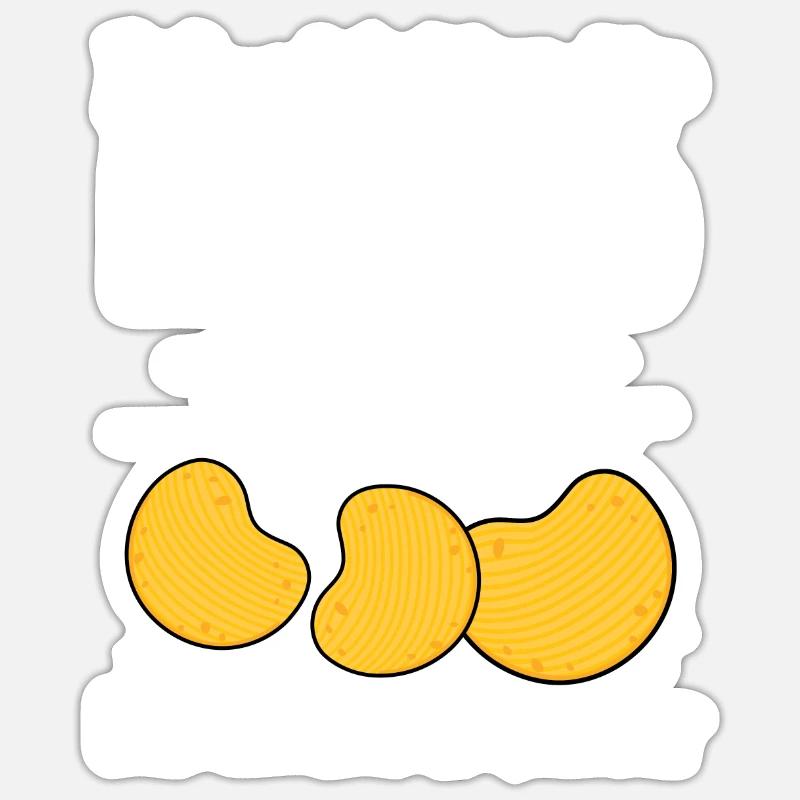 Chips Essen Snacks Süßigkeiten Geschenk - Sticker Größe S (10 x 10 cm) - Mattweiß