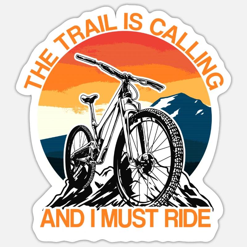 VTT Descente VTT - Sticker taille S (10 x 10 cm) - blanc mat